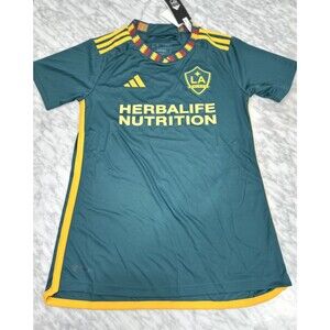 Adidas LA Galaxy MLS Soccer Jersey HU1410 green women's small MLS NEW